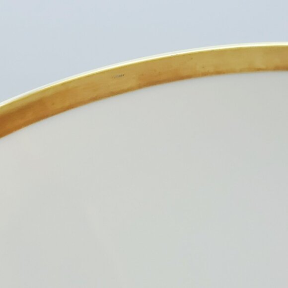 Vintage PM Jaeger & Co. Harvest Dinner Plate, Red Apple & Berry, Heavy Gold Trim - Picture 3 of 10